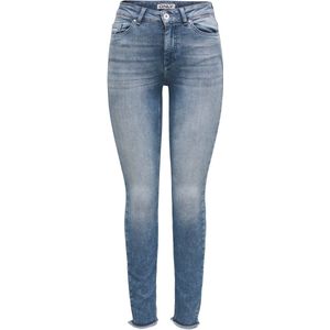 Only - Onlblush Mid Sk Ank RW DNM REA158 - Jeans - Blue Denim - Skinny Fit