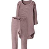 Name It - NBNKAB LS BODY LEGGING SET NOOS - Deauville Mauve - Set - 2-delig