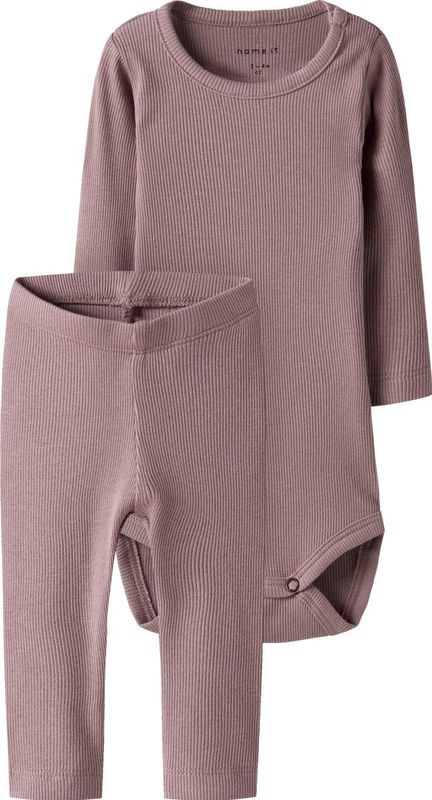 Name It - NBNKAB LS BODY LEGGING SET NOOS - Deauville Mauve - Set - 2-delig
