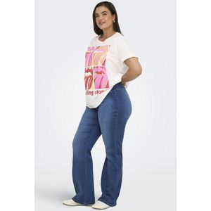 Carroyal - Flared Fit Jeans - Plus Size - Mid Waist