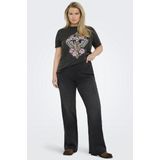 ONLY - BLUSH MID - Spijkerbroek - Washed Black - Flared Fit