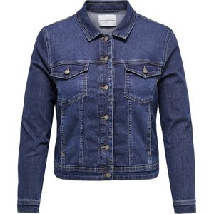 Denim Jas - Blauw - Lange Mouwen - Knoopsluiting - Borstzakken