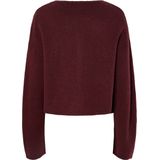 PIECES - PCMARCELLO - Gebreid Vest - Wijnrood