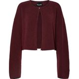 PIECES - PCMARCELLO - Gebreid Vest - Wijnrood