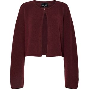 PIECES - PCMARCELLO - Gebreid Vest - Wijnrood