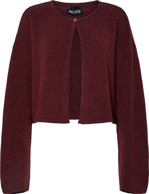 PIECES - PCMARCELLO - Gebreid Vest - Wijnrood