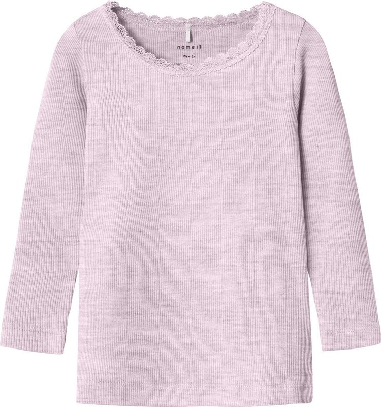 Name It - NMFKAB LS TOP NOOS - Shirt - Sweet Dreams - Regular Fit, Kanten Randje, Jersey