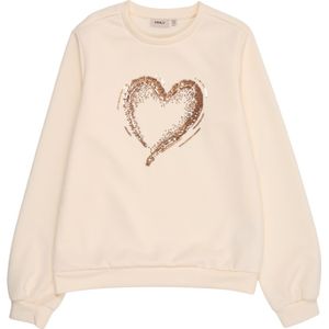 ONLY - Sweatshirt - Goud - Offwhite