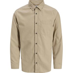 Jack & Jones - JJJAMES - Overhemd - Donkerbeige - Flanel - Lange Mouw