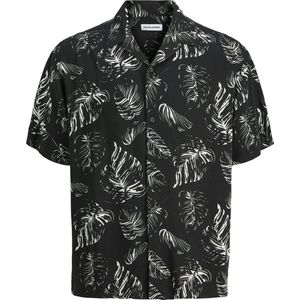 Jjrox AOP Resort Shirt Ss, zwart, L