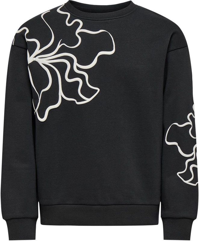 KIDS ONLY - KOGODESSA L/S O-NECK BOX UB CP SWT - Sweatshirt - Zwart