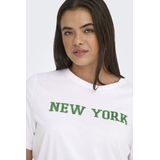 ONLY CARMAKOMA - CARZAFIRO LIFE SS O-NECK - T-shirt - Dames - Korte Mouwen - Strass Steentjes