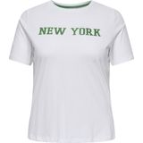 ONLY CARMAKOMA - CARZAFIRO LIFE SS O-NECK - T-shirt - Dames - Korte Mouwen - Strass Steentjes