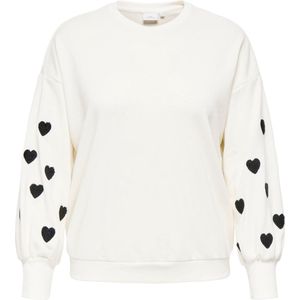 Carmacy - Sweatshirt - Zwart - O-hals - Lange Mouwen - Geborduurd Detail