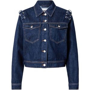 ONLY - Tussenjas - Donkerblauw - Denim - Normale Pasvorm