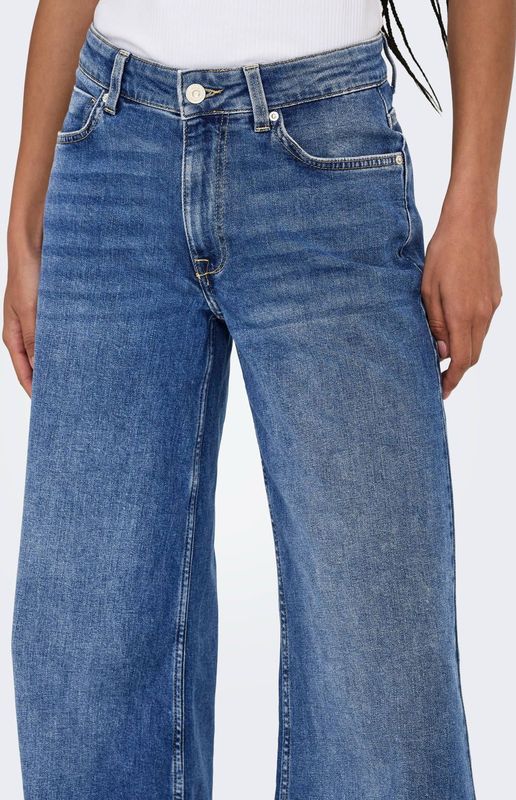 Wide-leg Jeans - Mid Waist - Comfortabele Pasvorm