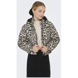 ONLY - KOGDalia - Gewatteerde Jas - Cappuccino - Dierenprint
