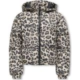 ONLY - KOGDalia - Gewatteerde Jas - Cappuccino - Dierenprint