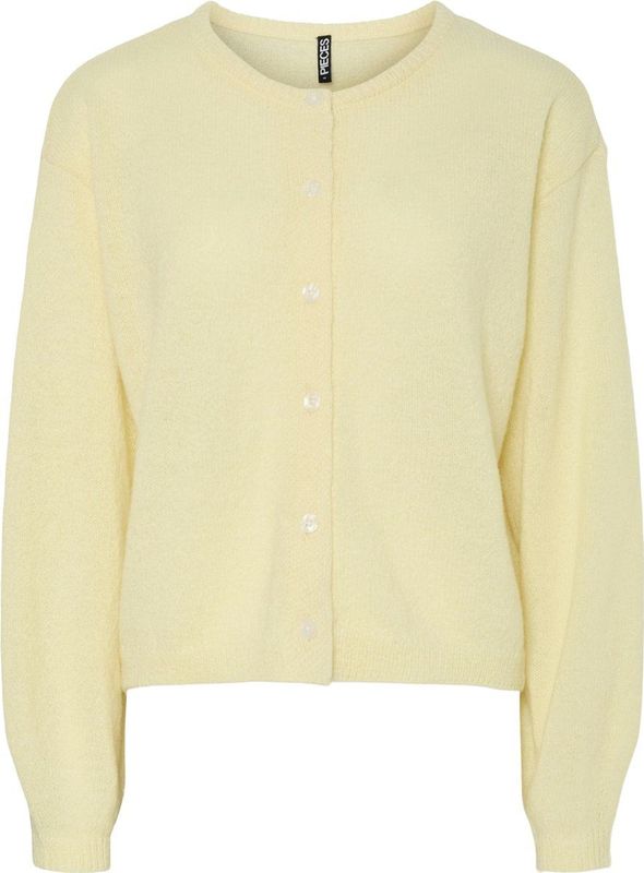 Pcida - Gebreid Vest - Knoopsluiting - Ronde Hals - Lange Mouwen