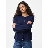 Pieces - Ida - Gebreid Vest - Ronde Hals - Lange Mouwen - Knoopsluiting