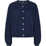 Pieces - Ida - Gebreid Vest - Ronde Hals - Lange Mouwen - Knoopsluiting