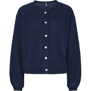 Pieces - Ida - Gebreid Vest - Ronde Hals - Lange Mouwen - Knoopsluiting