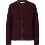 Selected - Lulu Short - Vest - Ronde Hals - Lange Mouwen - Knoopsluiting