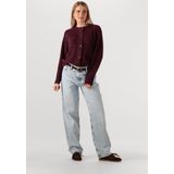 Selected - Lulu Short - Vest - Ronde Hals - Lange Mouwen - Knoopsluiting