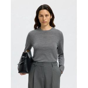 Selected - Thea - Gebreide Trui - 100% Merinowol - Ronde Hals - Lange Mouwen