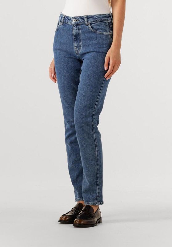 SELECTED WOMEN - SLFSLIM BEA-KORI MW JEANS - Donkerblauw - Broek