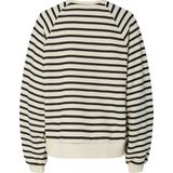 Pieces - Streep Sweater - Cloud Dancer/Black - Katoen/Polyester