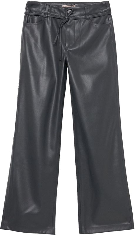 KIDS ONLY GIRL - Imitatieleren Broek - Zwart - Straight Fit