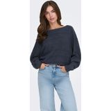 ONLY - ONLJEANETT - Gebreide Trui - Donkerblauw - Vleermuismouwen