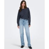 ONLY - ONLJEANETT - Gebreide Trui - Donkerblauw - Vleermuismouwen