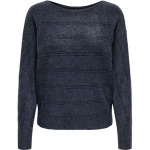 ONLY - ONLJEANETT - Gebreide Trui - Donkerblauw - Vleermuismouwen