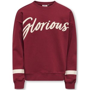 Kids Only - Koghella Life - Sweater - Bordeaux - Ronde Hals - Lange Mouwen