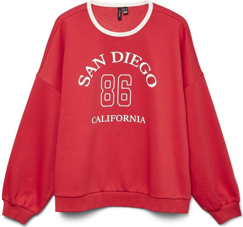 Vero Moda - Vmagnes Maly Ls Sweat Box - Rode Trui - Dames