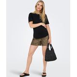 Only - OLMNaomi - Zwangerschapsjeans - Bruin - Dierenprint - Kort