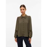 VERO MODA - VMALVA LACE LS SHIRT - Blouse - Dames - Lange Mouwen - Kanten Detail
