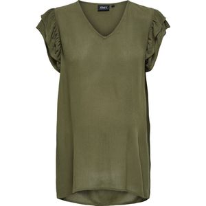 Blouse - OLMCHIARA - Effen - Viscose - Kwartmouw - Normale Pasvorm