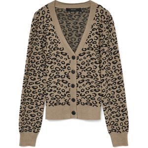 VERO MODA - VMNANCY - Gebreid Vest - Bruin
