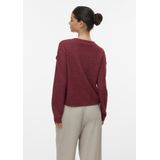 Vero Moda - Vmrose Ls O-neck Pullover - Syrah/melange - Dames Trui