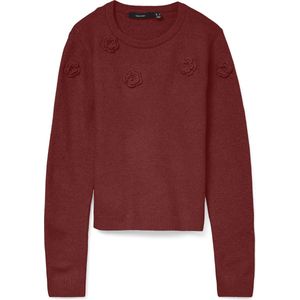 Vero Moda - Vmrose Ls O-neck Pullover - Syrah/melange - Dames Trui