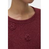 Vero Moda - Vmrose Ls O-neck Pullover - Syrah/melange - Dames Trui