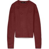 Vero Moda - Vmrose Ls O-neck Pullover - Syrah/melange - Dames Trui