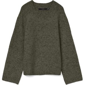 VERO MODA VMSABA Plain SS O-hals pullover GA NOOS, Birch/Stripes: w Black, M