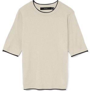 Gebreide Pullover - O-hals - Korte Mouwen - Regular Fit