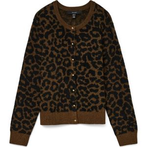 Vero Moda - Vmnewkai Ls O-neck Cardigan - Emperador/zwart - Dames