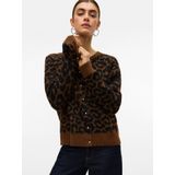 Vero Moda - Vmnewkai Ls O-neck - Vest - Emperador/w. Black Leo - Dames