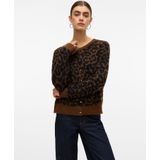 Vero Moda - Vmnewkai Ls O-neck - Vest - Emperador/w. Black Leo - Dames